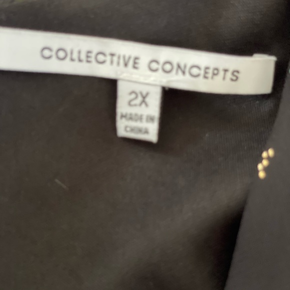 Black floral dress. Size 2X  NWT - Picture 4 of 4